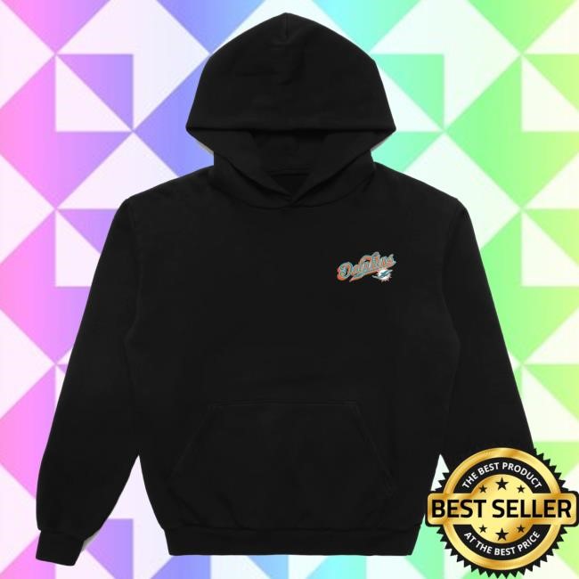 Official Born X Raised Clothing Born X Raised + Dolphins Pro Script Pullover Hoodie: Black NFL 2025 Kickoff