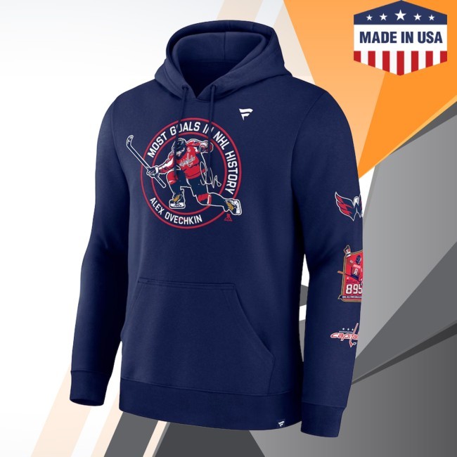 All-Time Leading Goal Scorer Badges Pullover Hoodie - Athletic Navy