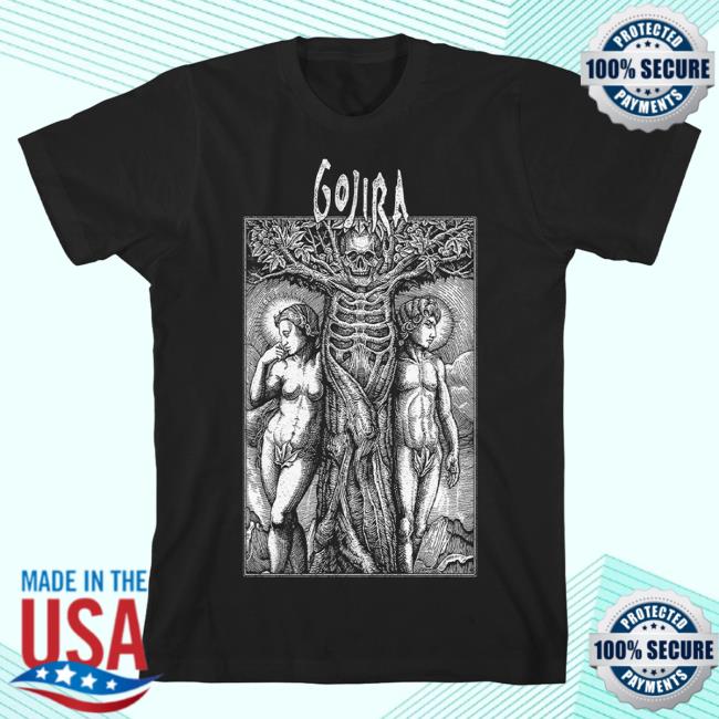 Official Roadrunner Records Gojira Merch Store Gojira Tree Skelly T Shirt Black RoadrunnerRecords