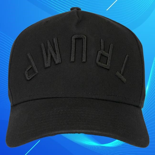 Official Donald Trump Merch Shop Upside Down Trump Embroidered Cap Black Trump Store