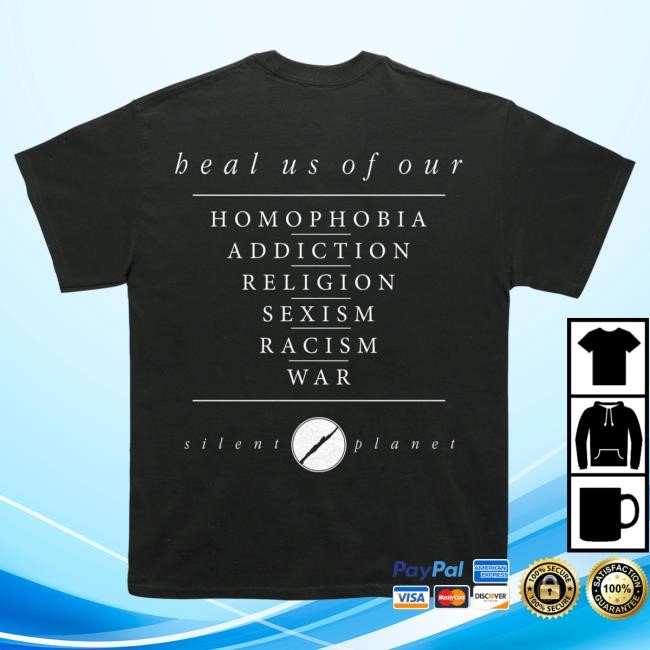 Official Silent Planet Merch Store Shop Silent Planet Heal Us Breast Print Long Sleeve Tee Shirt SilentPlanet
