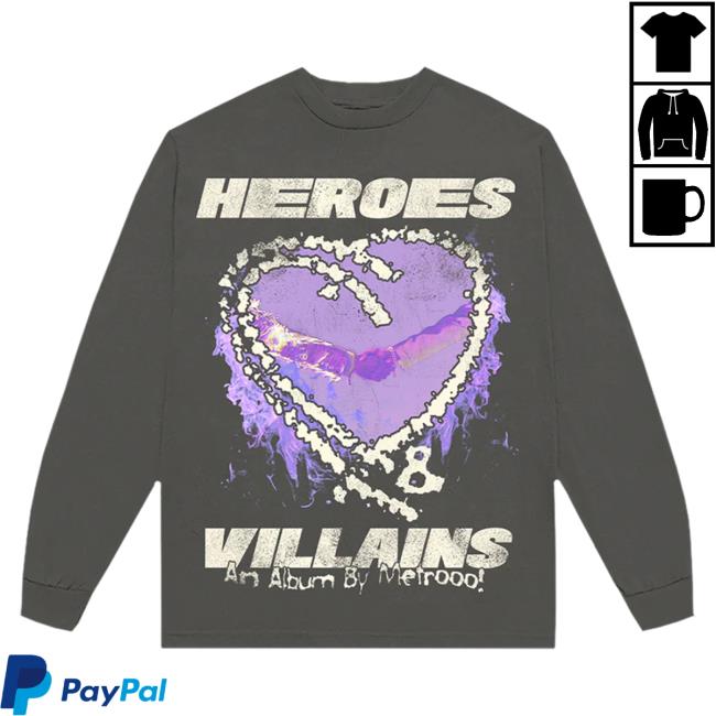 Official Spotify Capsule Store Merch Metro Boomin Ny Hearts On Fire Long Sleeve Shirts SpotifyCapsuleStore MetroBoomin Shop