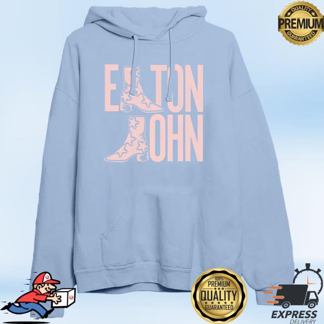 Elton John Merch Store Troubadour Boot Blue New Hoodie