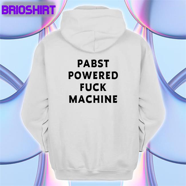 Pabst Powered Fuck Machine White Hoodie
