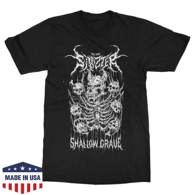 Official IndieMerchstore Sinizter "Shallow Grave" Tshirt Indie Merch Store