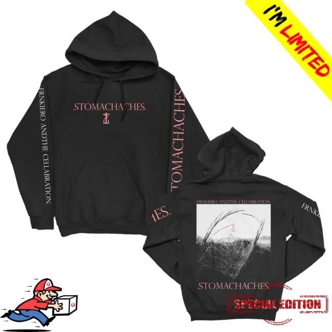 Official Frank Iero Merch Frank Iero Stomachaches Pullover Sweatshirt (Black)