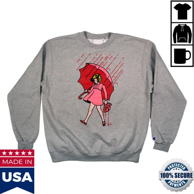 Official Slinger Apparel Store Shop Heart Girl Champion Sweatshirt Grey Pyroscopic