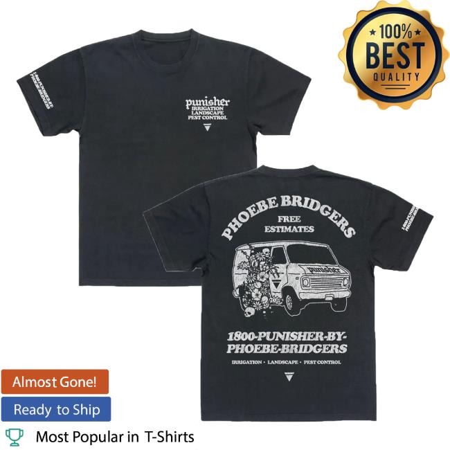 Phoebe Bridgers Store Shop Punisher Faded Black Shirts Phoebebridgers Merch