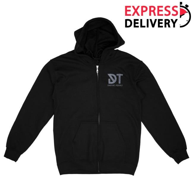 Official Dark Tranquillity Endtime Signals Figures Zipper Popover Hoodie