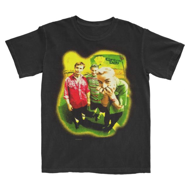 Official Green Day Merch Store Shop Green Day Vintage Neon Photo Popover Shirt GreenDay
