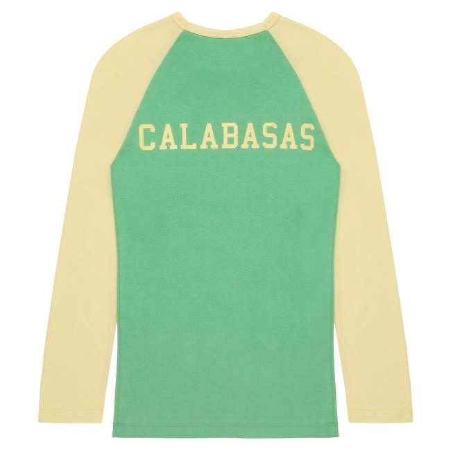 Official Leah Kateb Merch Store Leah Kateb People's Princess L/S Tee Raglan (Green / Yellow) LeahKateb