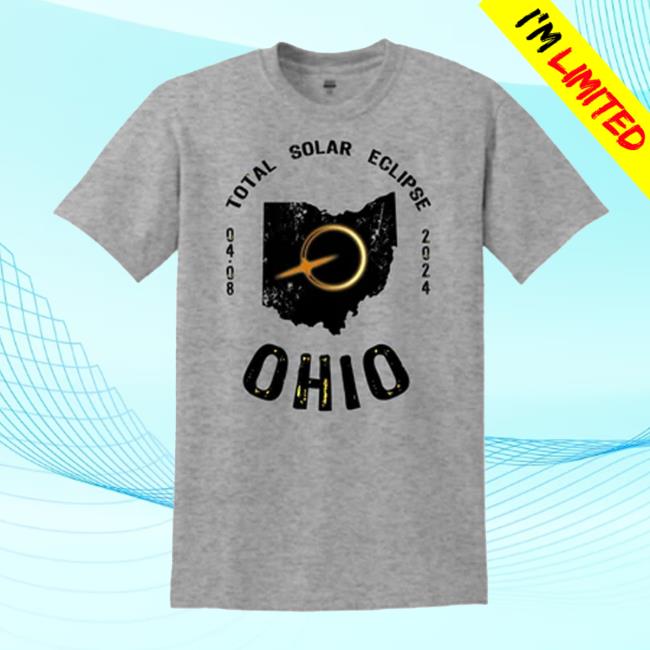Total Solar Eclipse 04.08.2024 Ohio Hot Shirt Grey Solar Eclipse 2024