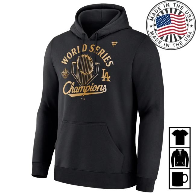 Men's Los Angeles Dodgers Fanatics Black 2025 World Series Champions Locker Room Parade Long Sleeve New Shirt Official MLB Shop