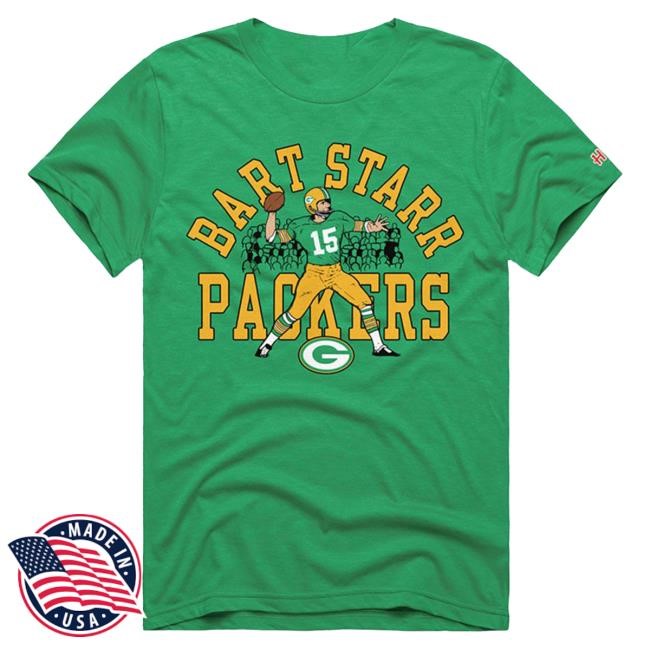 Official Green Bay Apparel Packers Homage #15 The Starr Top Shirt GreenBay