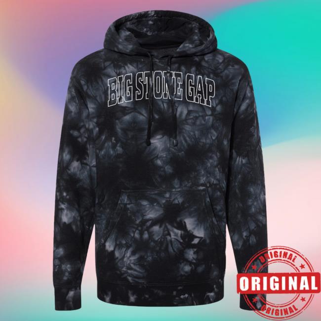 Official Hometown Apparel Clothing Merch Big Stone Gap Virginia Trendy Block Tie-Dye Sweatshirt Tie Dye Black