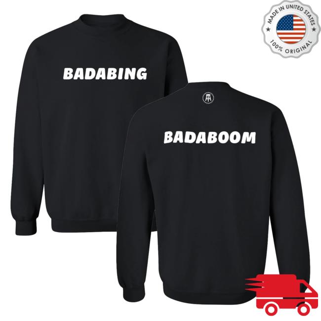 Official Barstool Huskies Merch Store Barstool Sports BADABING Sweatshirt Black Barstoolhuskies Apparel Clothing Shop