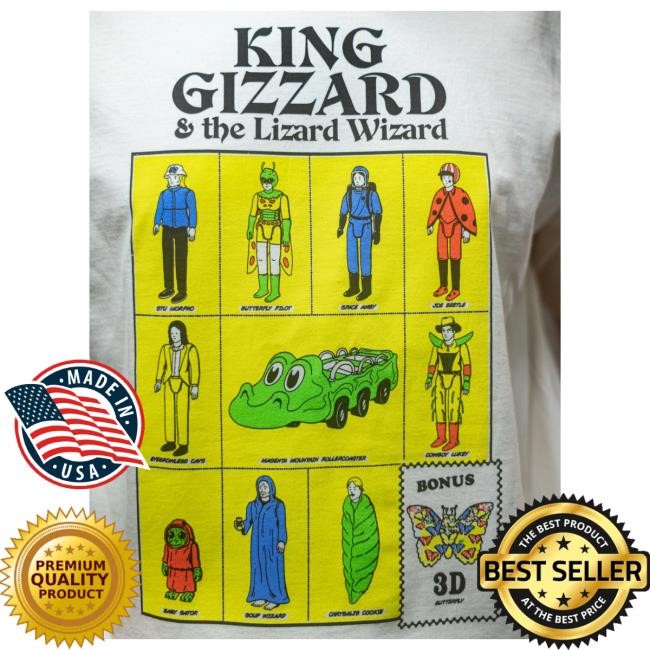 Official Doom Records Merch Store Shop King Gizzard and The Lizard Wizard Butterfly Toys New Shirt