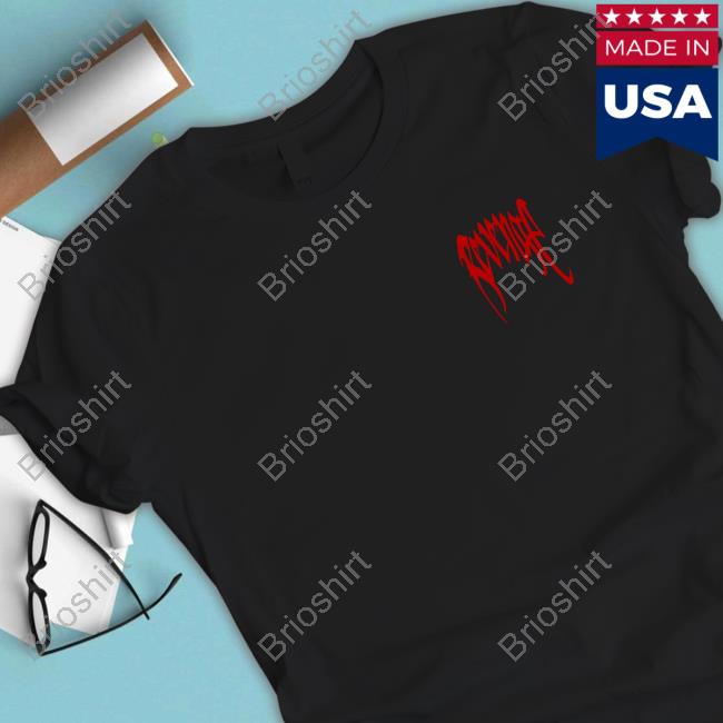 Revenge Shop Merch Red Logo Basic Hoodie Black