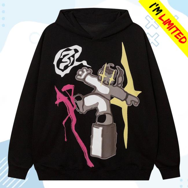 Official Aelfric Eden Clothing Merch Store Aelfric Eden Cartoon Character Print Sweatshirts Black AelfricEden