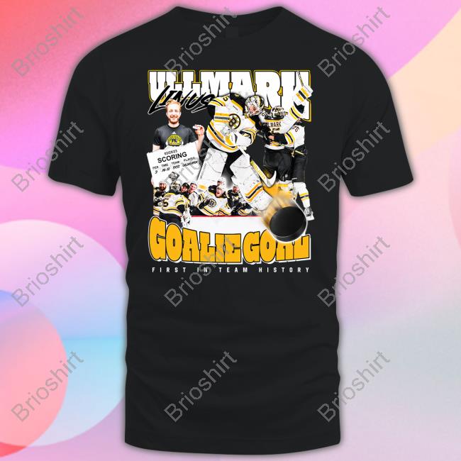 Ullmark Linus Goalie Goal First In Team History Tee