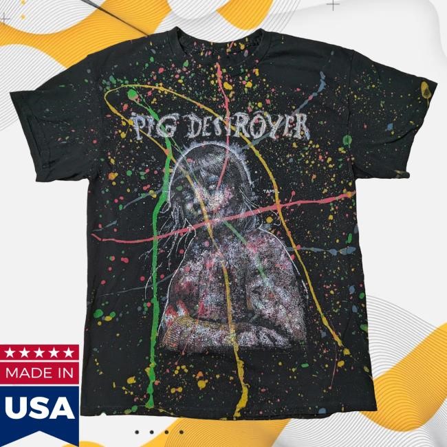 Official Night Shift Merch Store Shop Pig Destroyer - Painter of Dead Girls Paint Splatter Popover Shirt Nightshift Merch