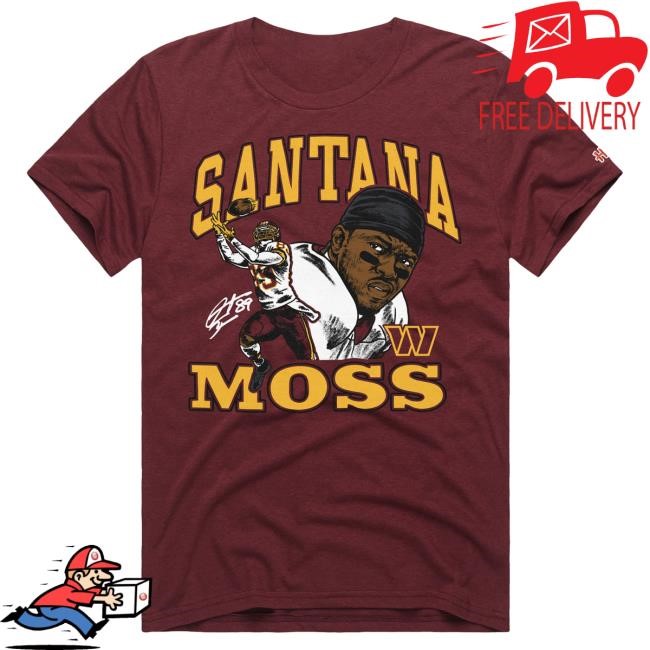 Official Unisex Homage Santana Moss Burgundy Washington Commanders Retired Player Classic Caricature New Shirt