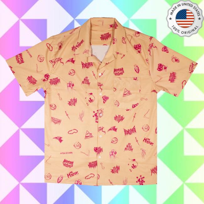 Official Any Means Necessary Clothing Wingbats Button Up Peach Top Shirt