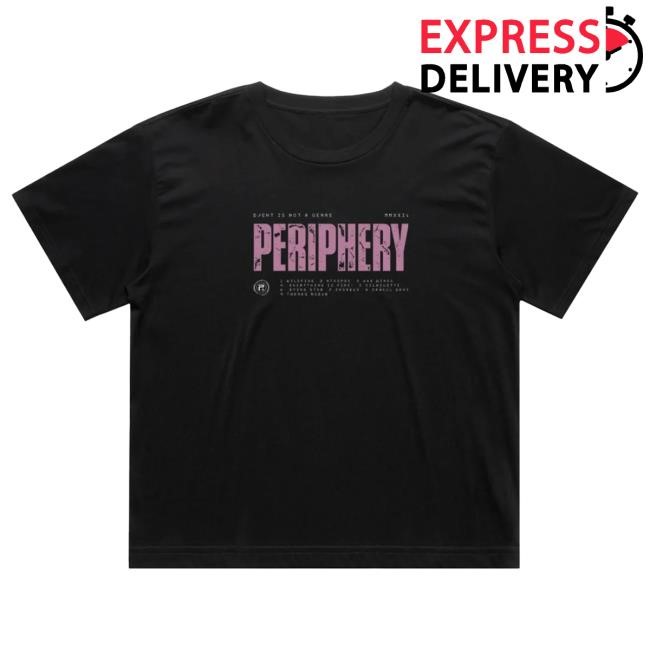 Periphery Official Merch Tracklist Crop Top T Shirt