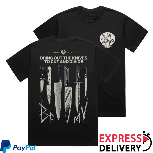 Bullet For My Valentine Store Shop Merch Bring Out The Knives Black Hot Shirt