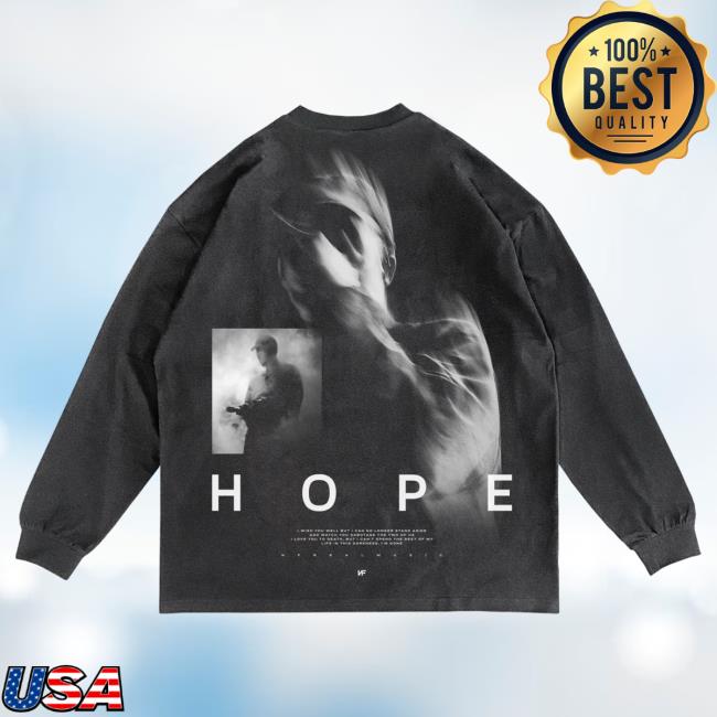 Official Nathan John Feuerstein Nf Merch Store Vintage Black "Hope" Long Sleeve Tee Shirt Nf Real Music Shop
