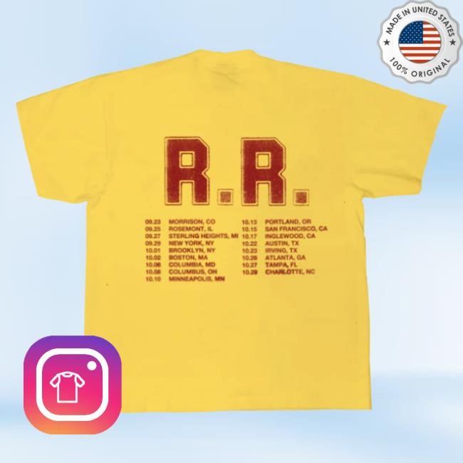 Official Renee Rapp Yellow Tour Tee Reneé Rapp