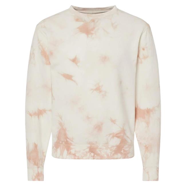 Official Kohls Apparel Clothing Store Shop Merch Independent Trading Co Midweight Tie-Dye Sweatshirt Dusty Pink Tie Dye