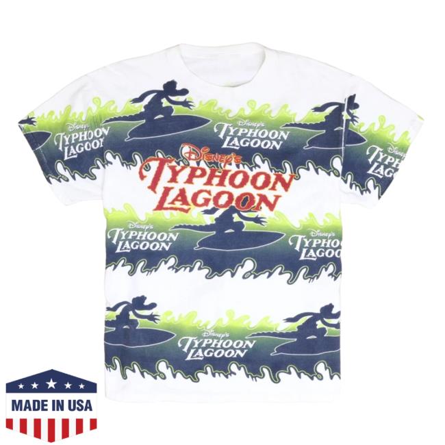 Official Throwback Vault Vintage Disney's Typhoon Lagoon Water Park T Shirt All Over Print AOP