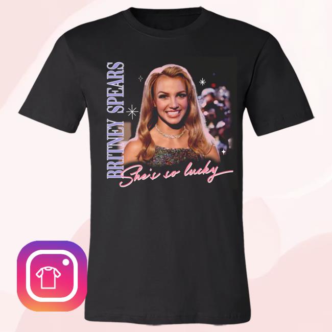 Official Britney Spears Merch Store Britney Spears She's So Lucky Popover Shirt Britney Spears Apparel Clothing Shop BritneySpears