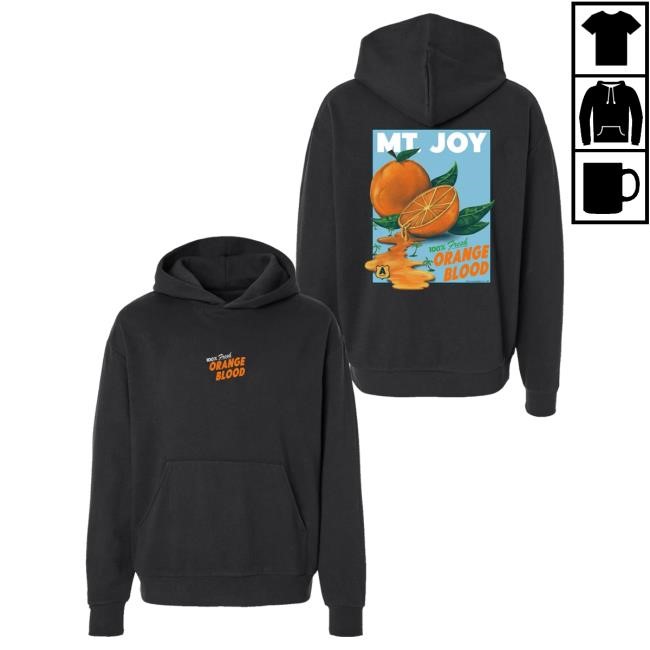 Official Mt Joy Merch Store Mt Joy Orange Blood Pull Over Hoodie Mt Joy Apparel Clothing Shop MtJoy