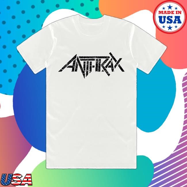 Anthrax Band Merch Black and White Vintage Logo S/s Shirt Anthrax Back Street Shop