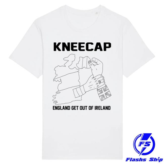 Official Kneecap Merch England get out of Ireland Tees - Black