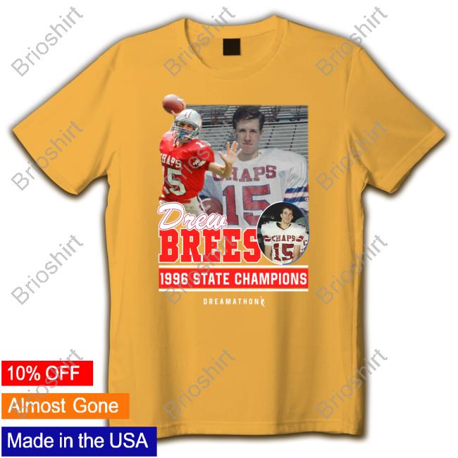 Official Drew Brees 1996 State Champions Shirts