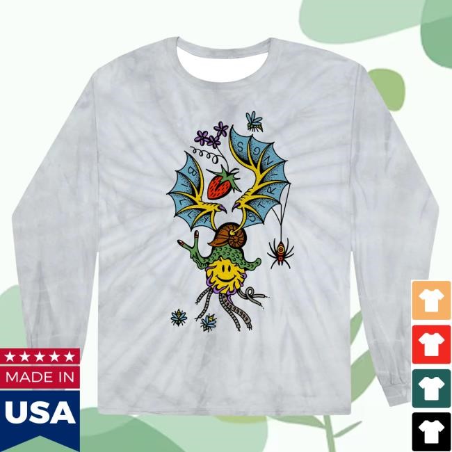 Official Billy Strings Merch Store Shop Billy Strings Snail Bat Long Sleeve Long Sleeve Shirts (SQUiSHYEYES)