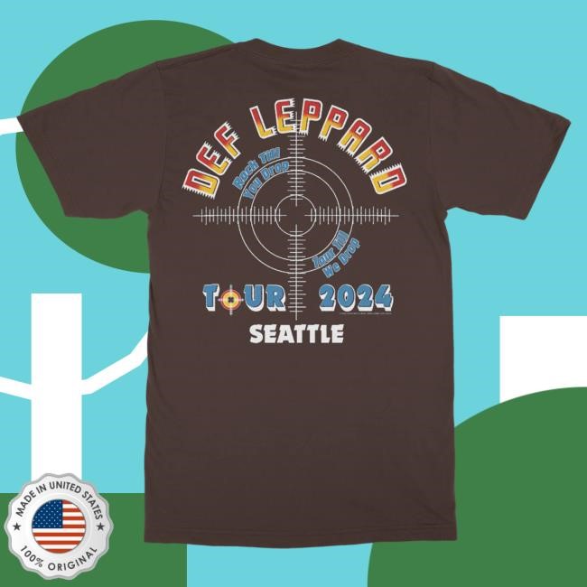 Official Def Leppard Merch Store Clothing Seattle, WA 2024 Tour New Shirt DefLeppard