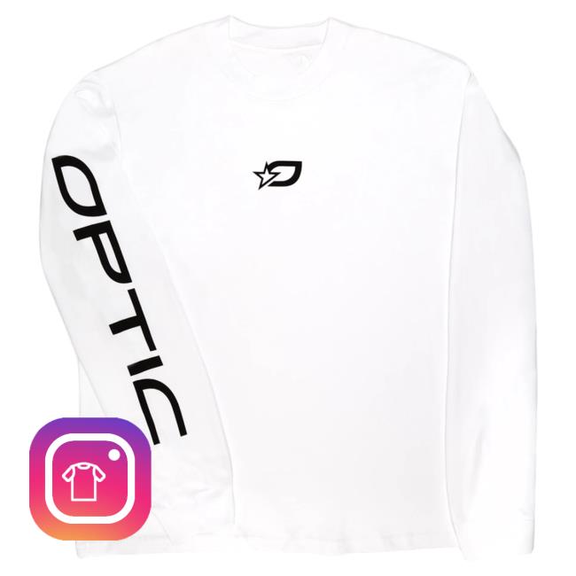 Official Optic Gaming Merch Store Optic Gaming Long Sleeve Tee Shirt - White Optic Gaming Apparel Clothing Shop OpticGaming