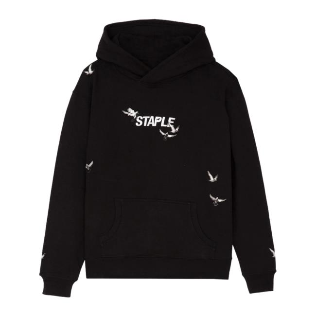 Official Staple Pigeon Clothing Flock Logo Crewneck Black Staplepigeon
