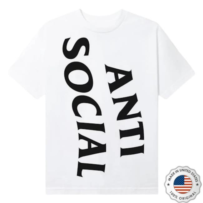 Official Shop Demand Anti Social Social Club Vertical Horizon New Shirt White Shopdemand