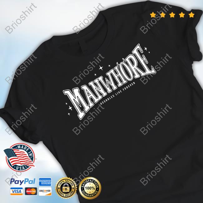 Official Manwhore Black Tee Shirt