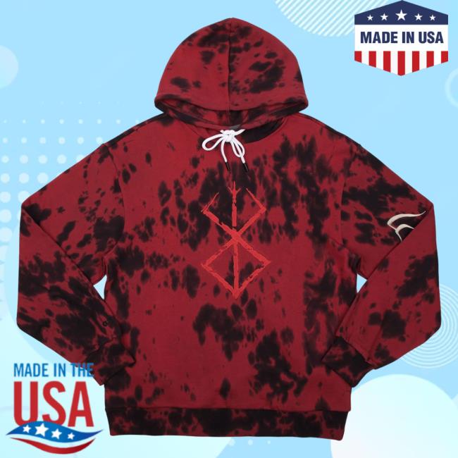 Official Atsuko Merch Brand Of Sacrifice Red Acid Wash Crew neck Sweatshirt