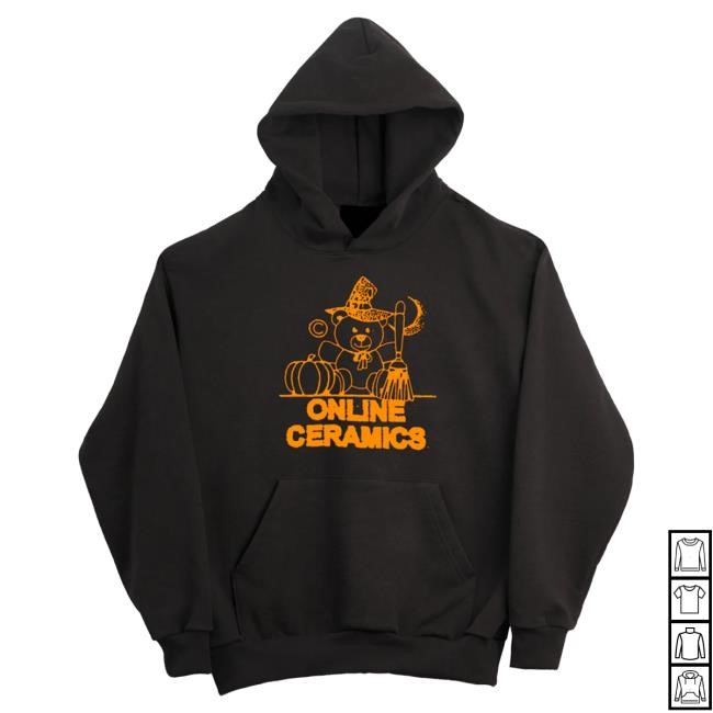 Official Online Ceramics Witch Bear Black Hoodies