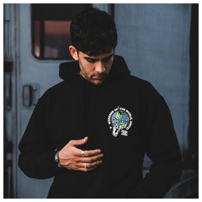 Official Hasan Piker's - Ideologie Shop Workers Of The World Unite Crewneck