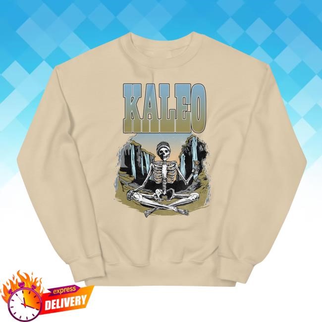 Official Kaleo Merch Shop | Meditating Skeleton Essential Crewneck Sweatshirt | Kaleo Clothing Apparel Officialkaleo