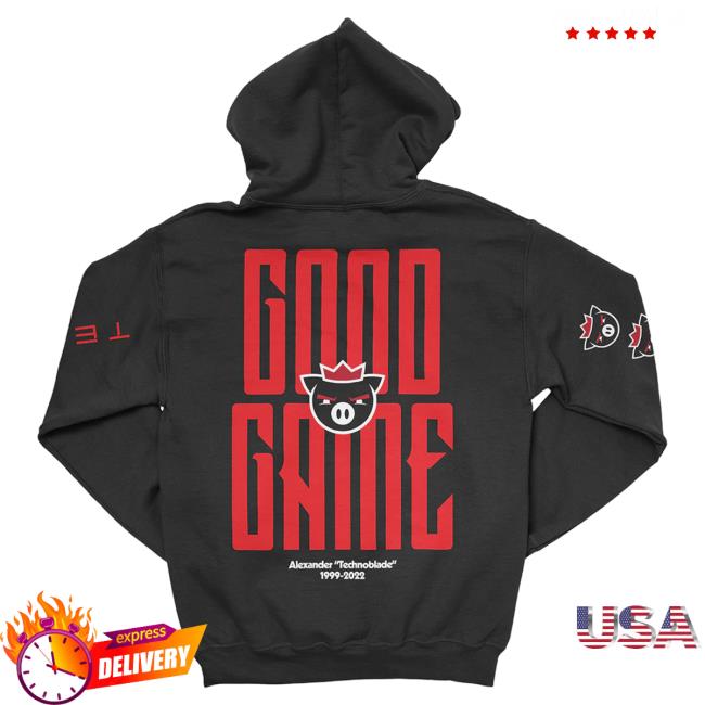 Official Technoblade Merch Store Shop Good Game Alexander Technoblade Sweatshirt Black