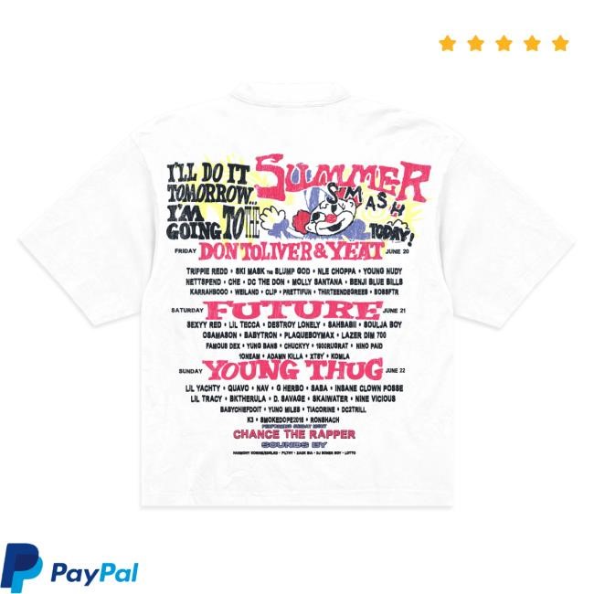 Official The Summer Smash Do It Tomorrow Shirts (White)